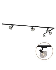 3M 1-faset skinnesystem sort med L-connector + 5 Skip skinnespots
