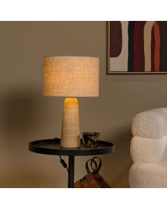 Beige bordlampe modern, Nimue, med brytare