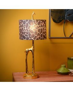 Brun bordlampe retro, Extravaganza Miss Tall, med brytare