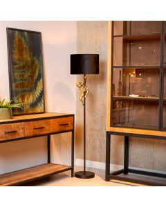 Guld gulv lampe retro, Extravaganza Chimp, med brytare