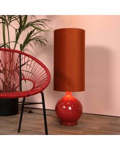 Orange gulv lampe retro, Esterad, med brytare