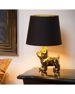 Guld bordlampe retro, Extravaganza Sir Winston, med brytare