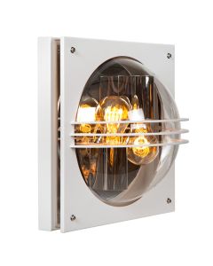Hvid udendørslampe modern, Privas, IP44