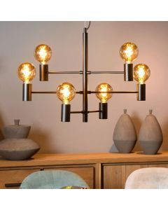 Sort pendler lampe modern, Leanne