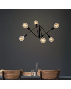 Sort pendler lampe modern, Lester