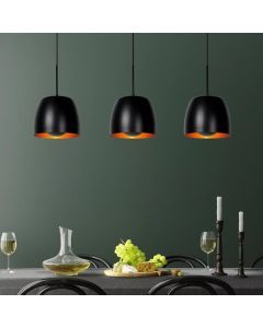 Sort pendler lampe klassisk, Nolan