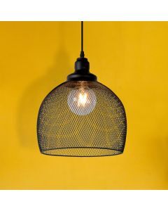 Sort pendler lampe retro, Mesh