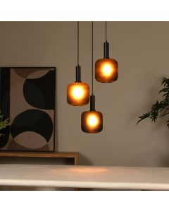 Sort pendler lampe modern, Eloise