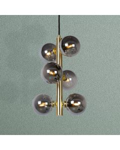Guld pendler lampe retro, Tycho