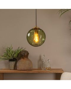 Grøn pendler lampe retro, Monsaraz