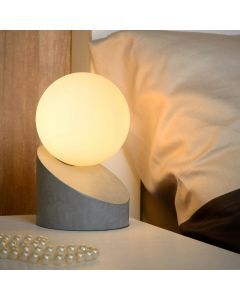 Grå bordlampe modern, Len, med brytare