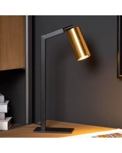 Guld bordlampe modern, Sybil, med brytare