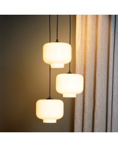 Hvid pendler lampe retro, Medine