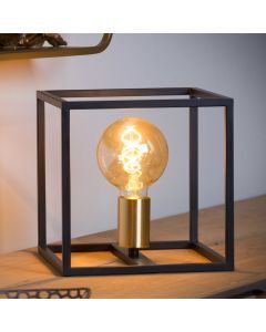 Guld bordlampe modern, Ruben, med brytare