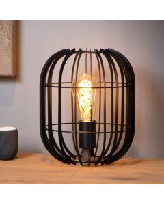 Sort bordlampe modern, Reda, med brytare