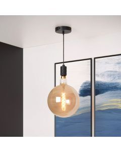 Sort pendel lampe spisebord klassisk, Jova