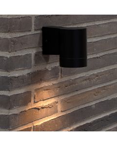 Sort udendørslampe aluminium, Tin, IP54