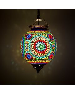 Multi-Farvet orientalsk pendler lampe mosaik, Aziza