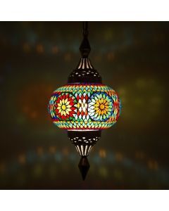 Multi-Farvet orientalsk pendler lampe mosaik, Aicha