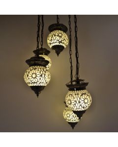 Gennemsigtig orientalsk pendler lampe mosaik, Amir