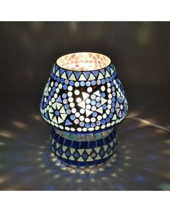 Blå orientalsk bordlampe mosaik, Rachel