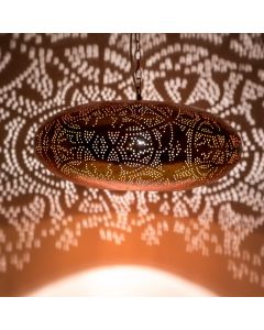 Kobber orientalsk pendler lampe filigran, Zina