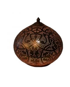 Kobber orientalsk bordlampe filigran, Nour