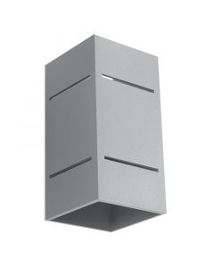 Aluminium up down væglampe grå, Janien