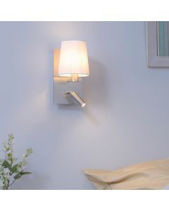 Nikkel væglampe design, Soro, 40W, 3000K LED, med brytare