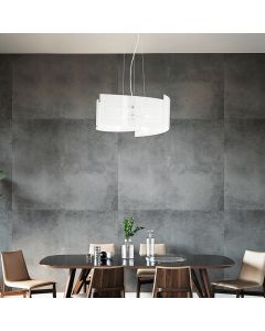 Hvid pendler lampe design, Anna