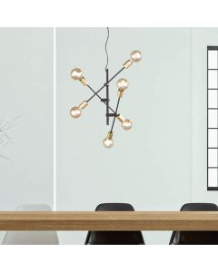 Sort pendler lampe modern, Kyan