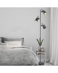 Sort gulv lampe modern, Skals, med brytare