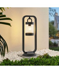 Antracit udendørslampe gulvlampe med skumringssensor modern, Sambesi, IP44