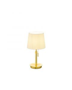 Messing bordlampe modern, Niva, med dra i brytare
