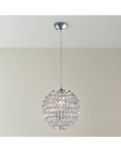 Krom pendler lampe retro, Ilse