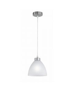 Nikkel pendler lampe glas, Babette