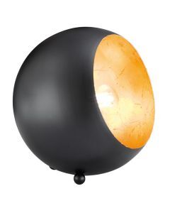 Sort bordlampe modern, Berdan, med brytare