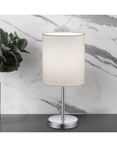 Krom bordlampe modern, Zoe, med brytare