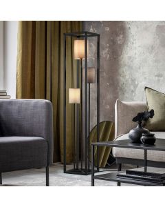 Sort gulv lampe modern, Gilano