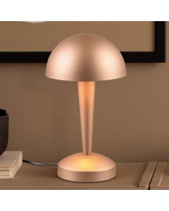 Taupe bordlampe modern, Delila, med beröringsdimmer