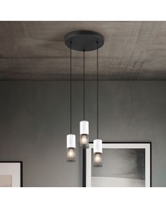 Sort pendler lampe vintage, Marjet