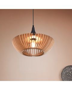 Træ pendler lampe brun, Mirjan