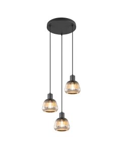 Sort pendler lampe modern, Meriem