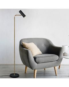 Messing gulv lampe modern, Kaso, med brytare