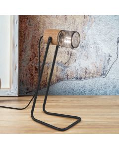 Sort bordlampe vintage, Jessica, med brytare