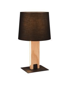 Sort bordlampe modern, Radia, med brytare
