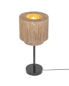 Beige bordlampe rustik, Rinus