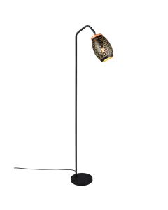 Sort gulv lampe modern, Delana, med brytare