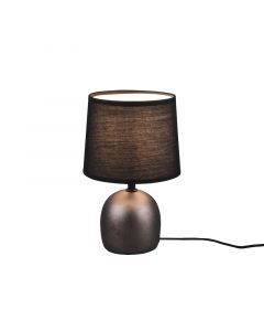 Keramik bordlampe nikkel, Myrna, med brytare