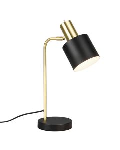 Sort bordlampe metal, Zoja, med brytare